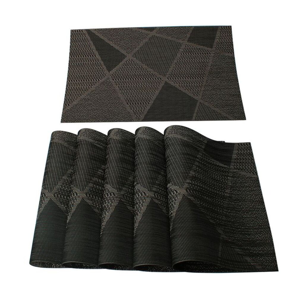 6pcs Washable Placemats Rectangle Non-Slip Mats for Dining Table 18" x 12"